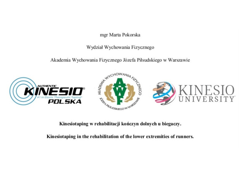 Kinesiotaping w rehabilitacji kończyn dolnych u biegaczy