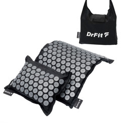 DrFit Mata do akupresury ECO HEMP + poduszka srebrne igły