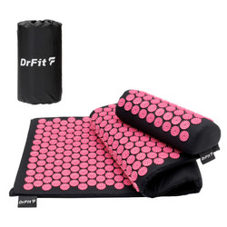 DrFit Mata długa do akupresury + poduszka różowe igły