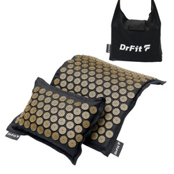 DrFit Mata do akupresury ECO HEMP + poduszka złote igły