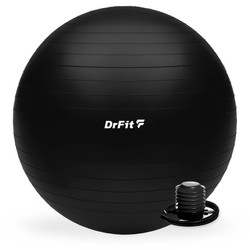 DrFit piłka do ćwiczeń fitness i rehabilitacji z pompką ø 85 czarna
